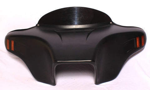 Batwing Fairing Windshield For Suzuki VZ 1600 Marauder  ABS Double din Design 4x5" Speaker Holes Amber Led