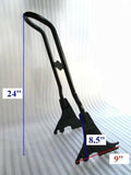 MATTE BLACK BACKREST SISSY BAR WITH PAD 4 HARLEY SPORTSTER 1200 883 XL CUSTOM LOW 1200XL 2004-2024