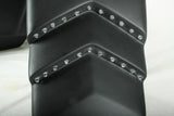 Talon Billets - S17 + LS10 BLACK 4" Bagger Stretched Extended Saddlebags for Harley Touring Softail Led Lights