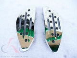 Talon Billets - CHROME FOOTPEGS FLOORBOARDS FOOTBOARDS BOARDS REAR HARLEY TOURING SOFTAIL