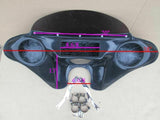 Talon Billets - DOUBLE DIN PAINTED Batwing Fairing Windshield For Harley Dyna Low Rider 2006- earlier