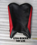 Talon Billets - SEAT COVER SKIN FOR YAMAHA YZFR6 R6 08 09 10 11 12  RED   BLACK SIDES