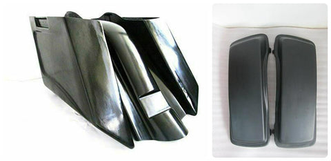 Talon Billets - SWOOSH 8" STRETCHED EXTENDED SADDLEBAGS COVER OVERLAY FENDER FENDER WITH LID
