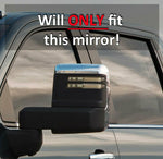 Black Top+Side Replacement Mirror Covers 4 20-23 Chevy Silverado GMC Sierra HD