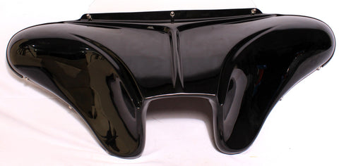 Talon Billets - DOUBLE DIN PAINTED Batwing Fairing Windshield For Harley Dyna Low Rider 2006- Up