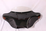 Talon Billets - Unpainted Batwing Fairing Windshield Harley FLD Dyna Switchback 4X5” Holes Amber