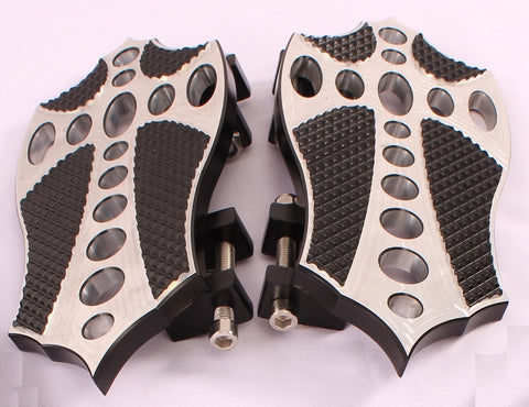 Talon Billets - REAR FOOTPEGS  FLOORBOARDS FOOTBOARDS PEGS HARLEY TOURING FATBOY SOFTAIL 80-UP