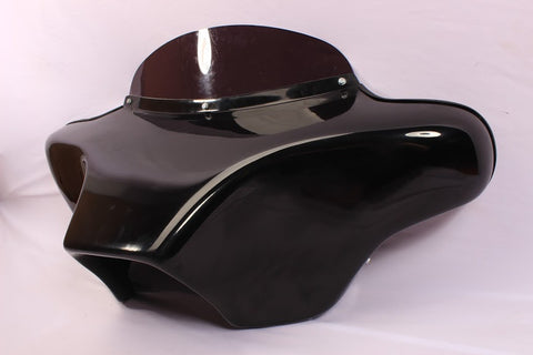 Talon Billets - PAINTED BATWING FAIRING WINDSHIELD Harley FLD DYNA Switchback 4X5” HOLES BAGGER