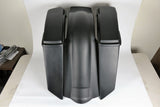 Talon Billets - SWOOSH 8" STRETCHED EXTENDED SADDLEBAGS W COVER OVERLAY FENDER WITH LIDS